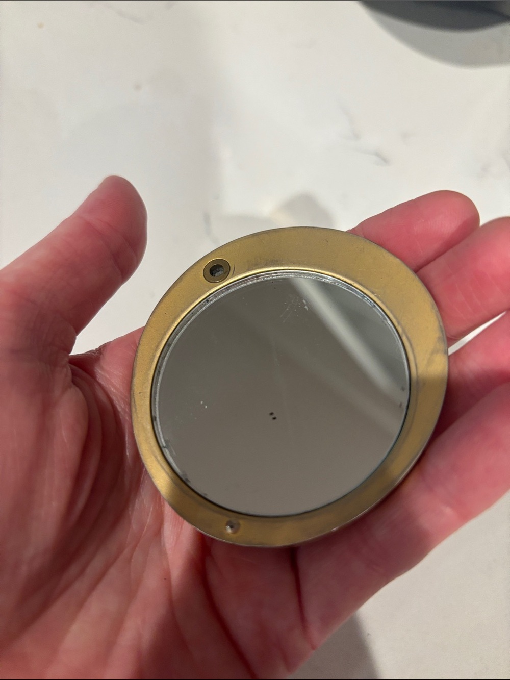 Dior Gold-Tone Round Compact Mirror